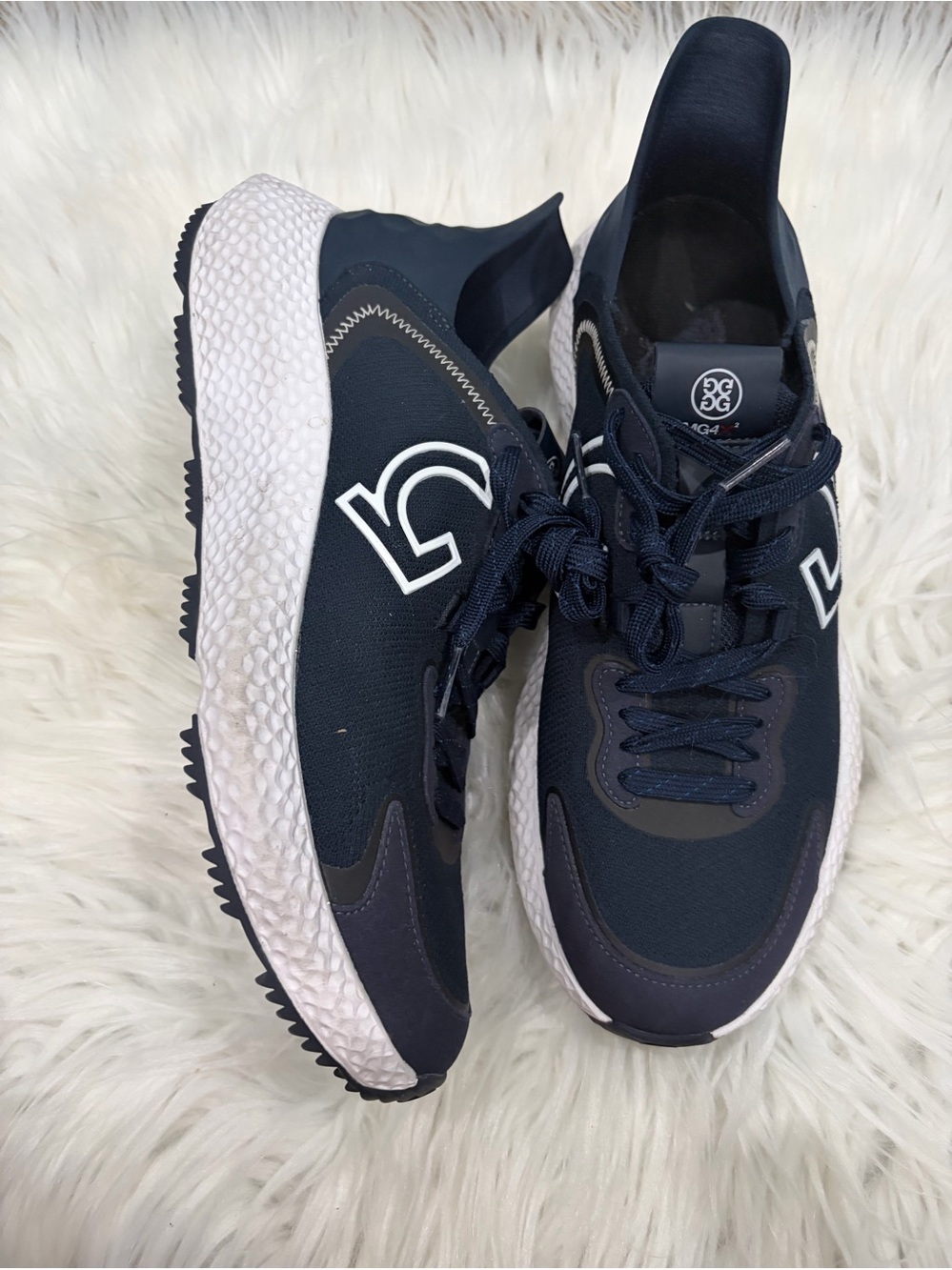 G/FORE Navy and White Men's Golf Sneakers